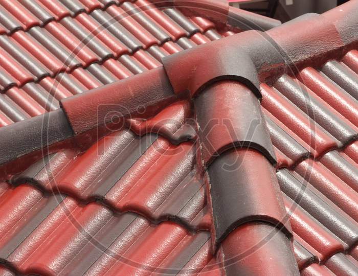 Roof Tiles On Guest House In Hasanur, Tamil Nadu