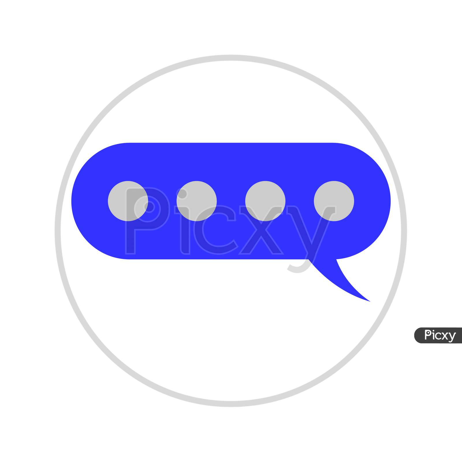 Typing In A Chat Bubble Icon.Speech Bubble Icon.Concept Of Sms/Chat. Text Message Vector Icon, Speech Bubble Symbol.