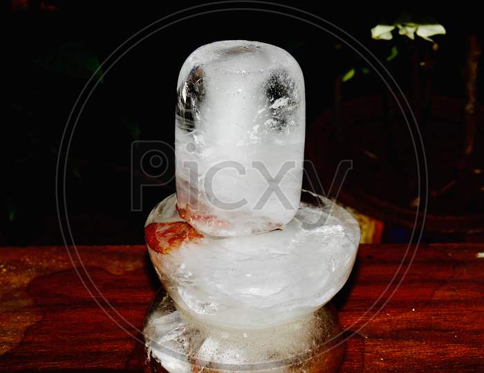 Ice Shiv Ling Home Made