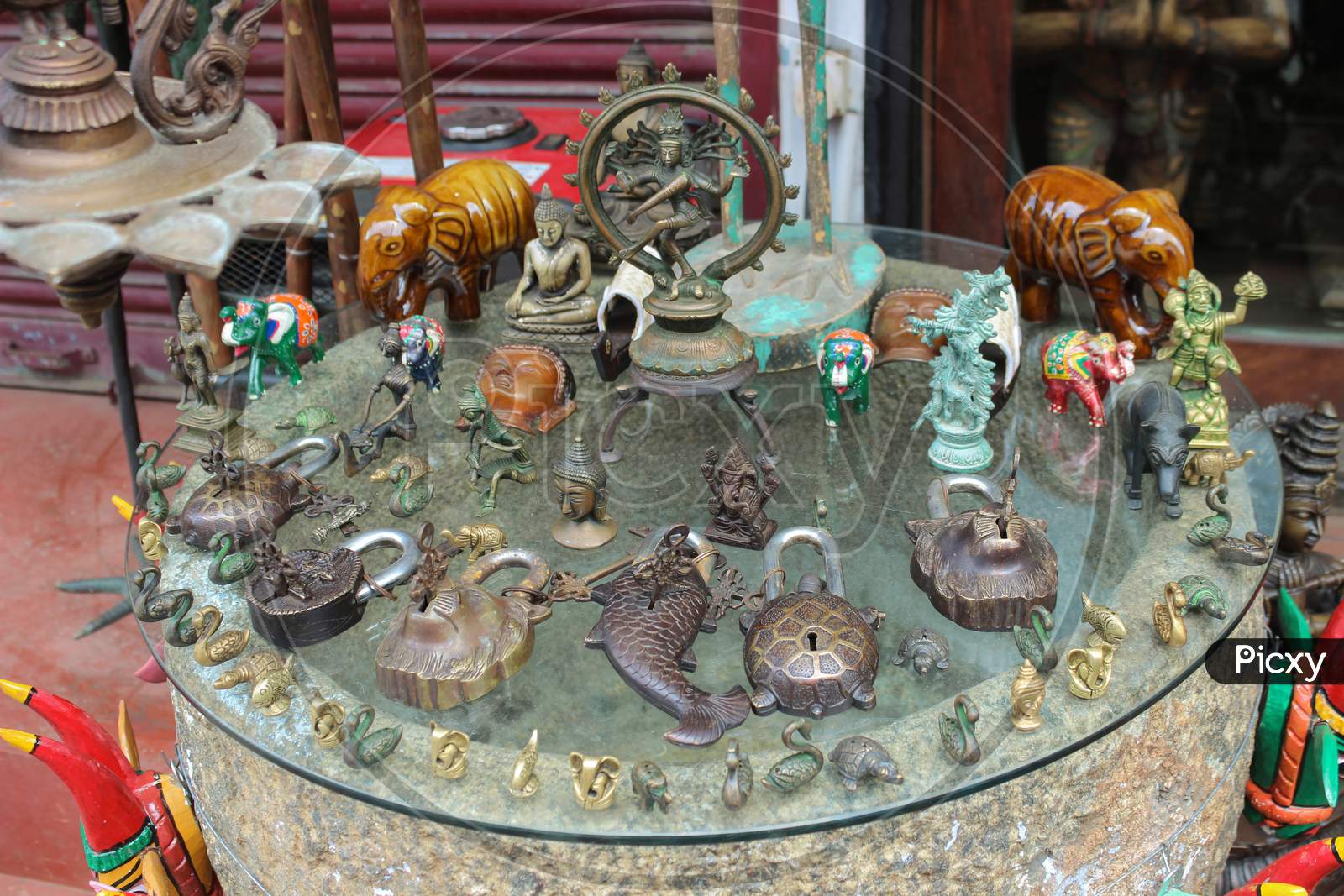 An Antiques shop displaying vintage things in Kochi/Kerala/India.