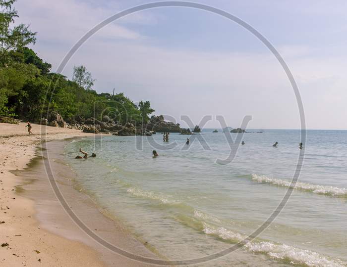Koh Phangan, Thailand- April 20 2019: Island Beach View