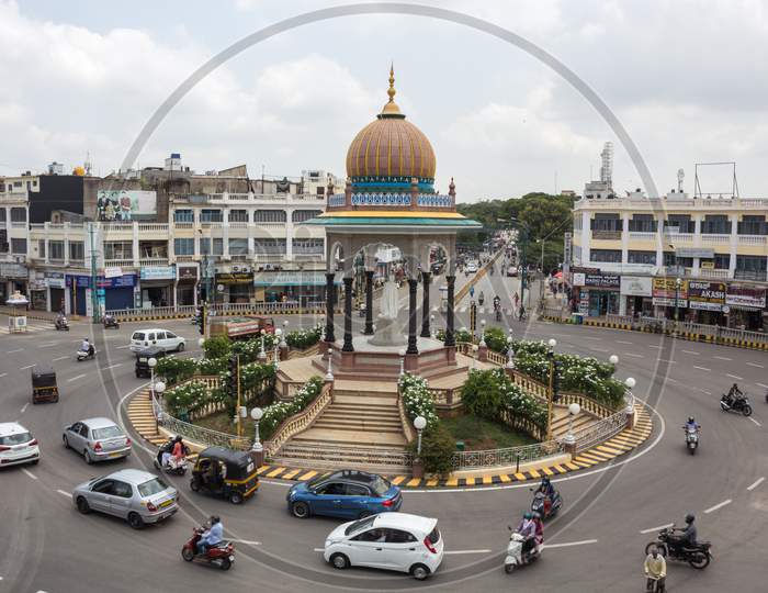 Krishnaraja wodeyar circle in Mysore /Karnataka/India.