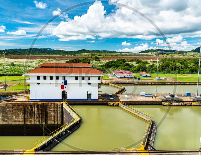 Miraflores Locks On The Panama Canal