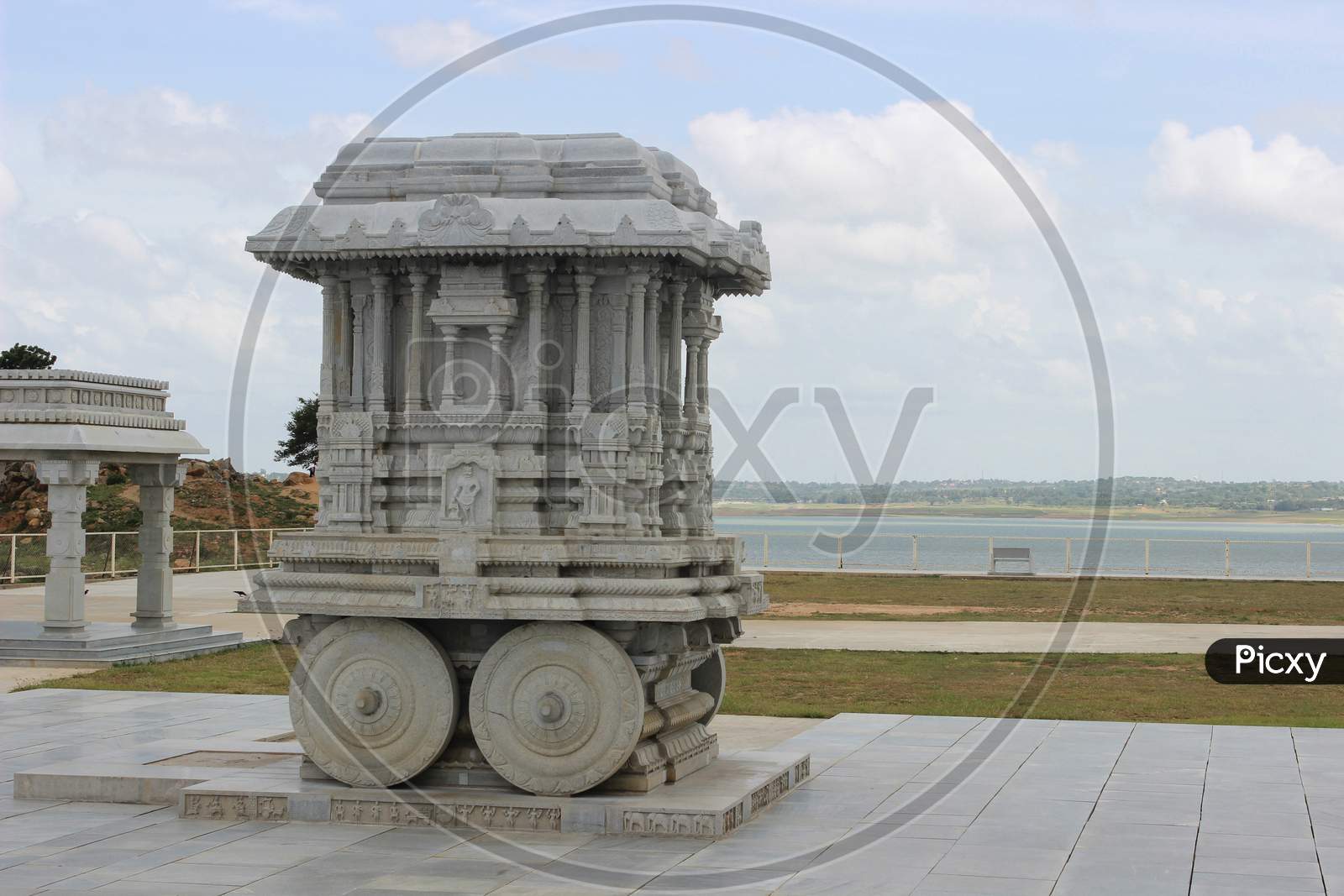 A giant stone Chariot outside Venugopalaswamy temple near Mysore/India.