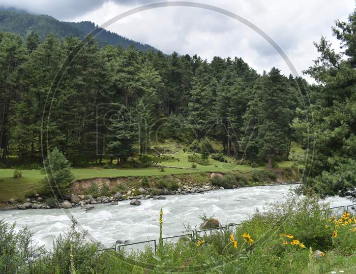 An Eye Catching Beautiful View At Kashmir Valley,India.