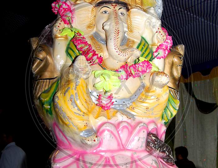 grave image of colorful god ganesha