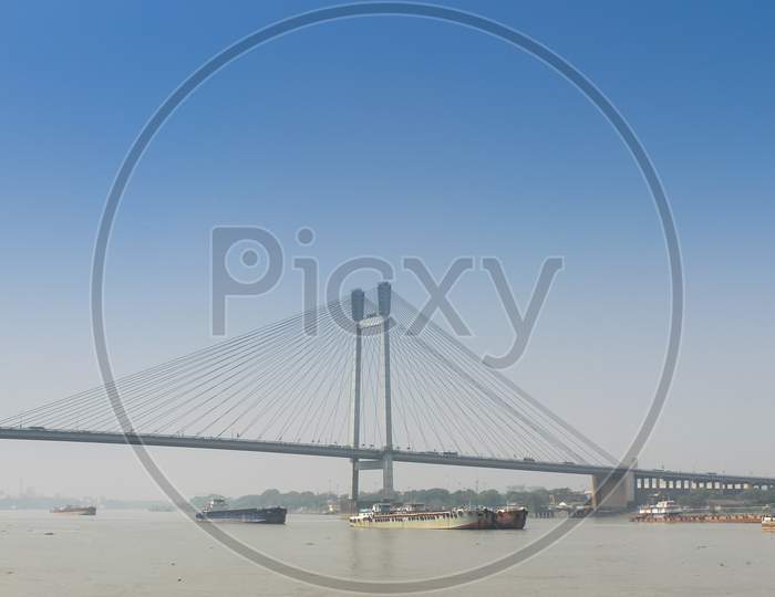 The Magnificent Howrah Bridge in Kolkata/India.