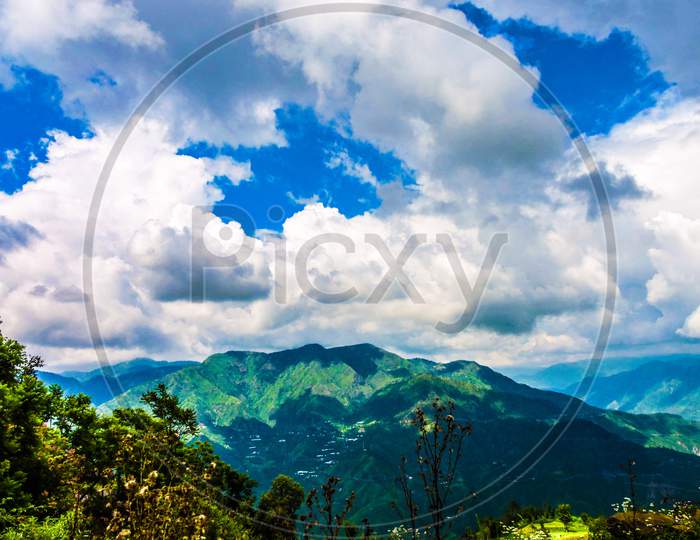 landscape view in himachal pradesh india