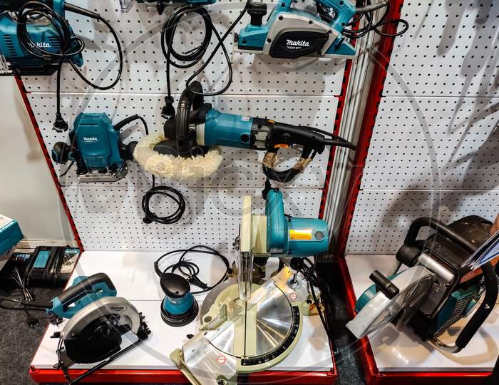 Hand drill,disc grinder, buffing machine,cutting machine and Machine tools are shown in exhibition in Ludhiana Punjab India on 23-24 February. Exhibition organizes by Mach expo