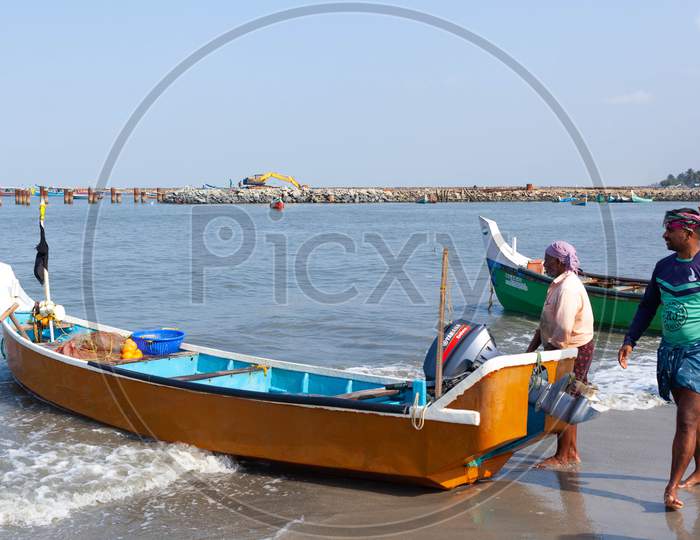 fishing harbour in kootayi kerala india