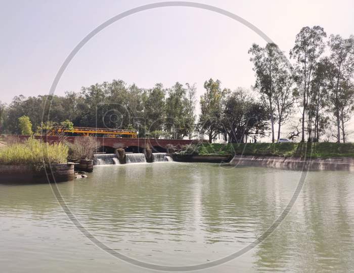 Dam on a canal in ludhiana