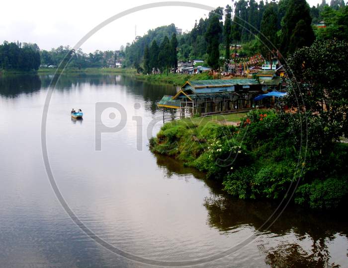 a view of the beautiful Mirik Lake in Darjeeling