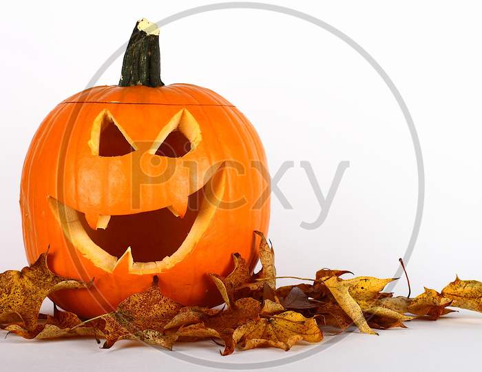 beautiful art piece made of pumpkin for Halloween
