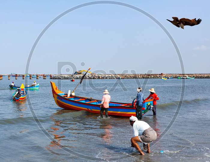 fishing harbour in kootayi kerala india