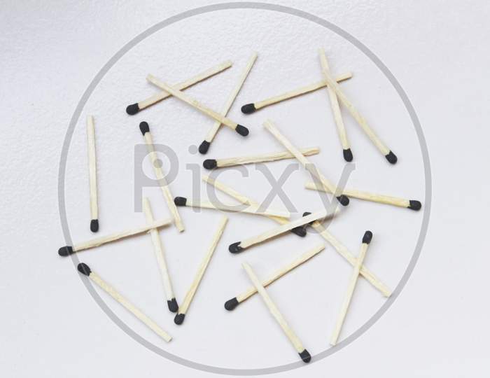 Matchstick isolate on white background