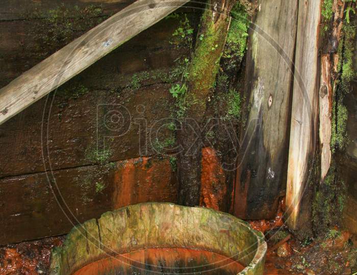 Natural Iron Rich Mineral Water Well In Romania