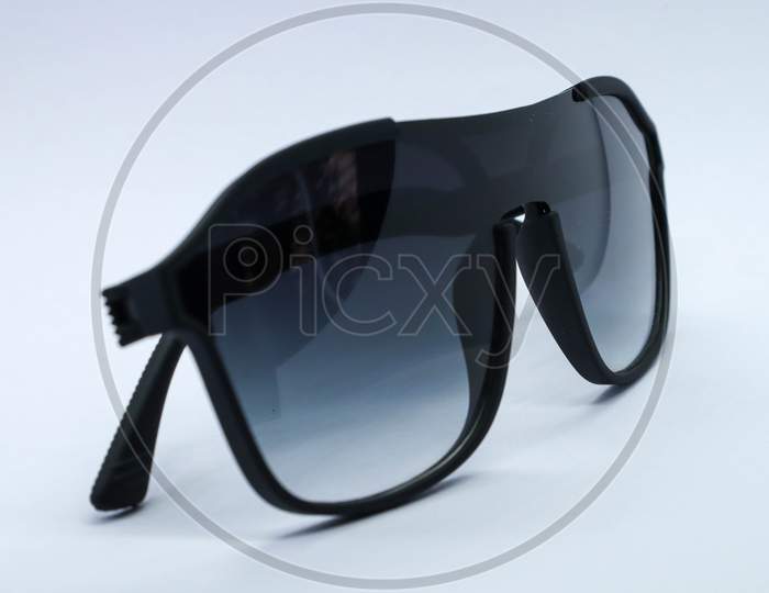Black Sunglasses On A White Background With Clipping Path
