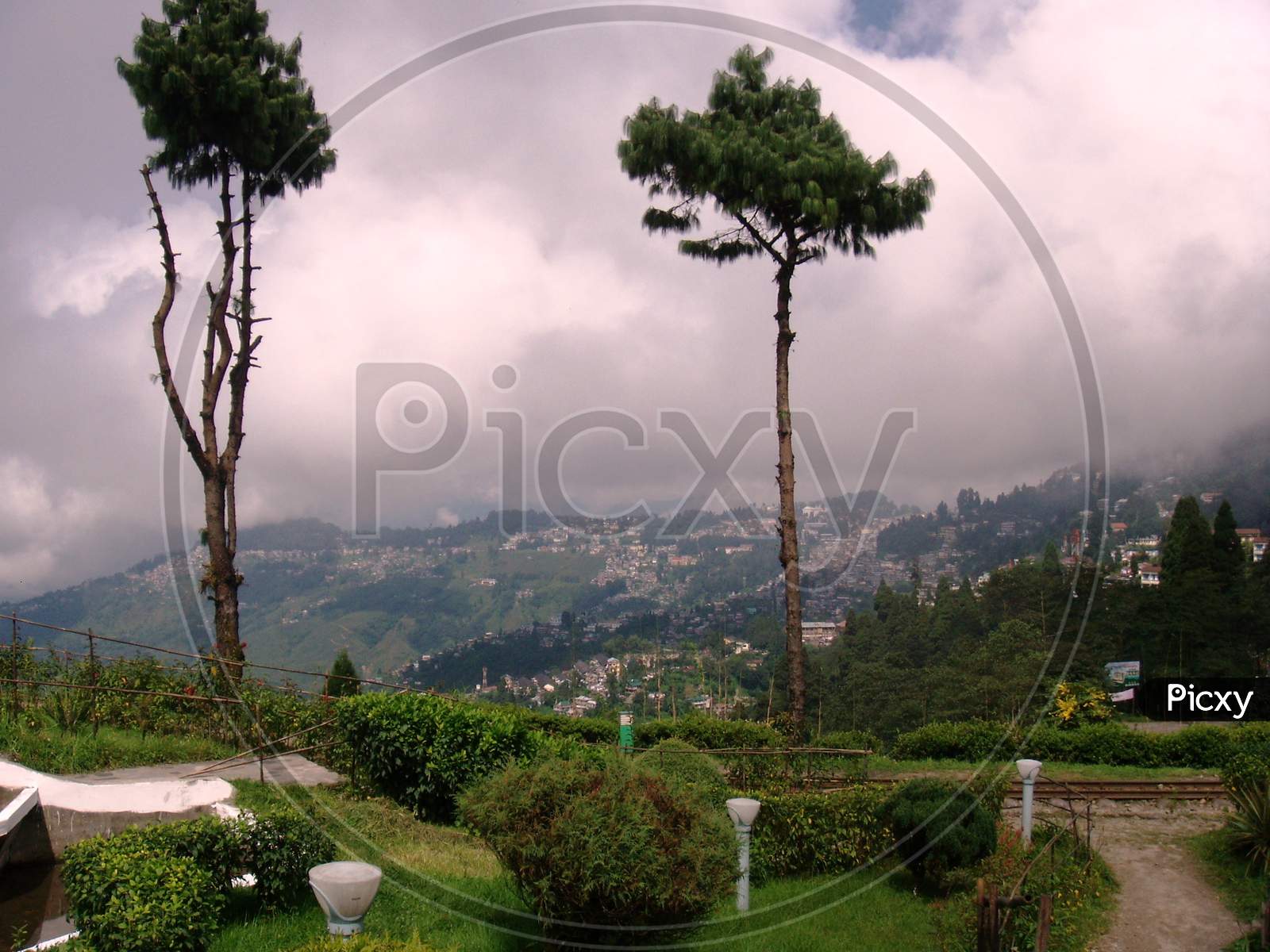 view of Darjeeling city from Batasia Loop