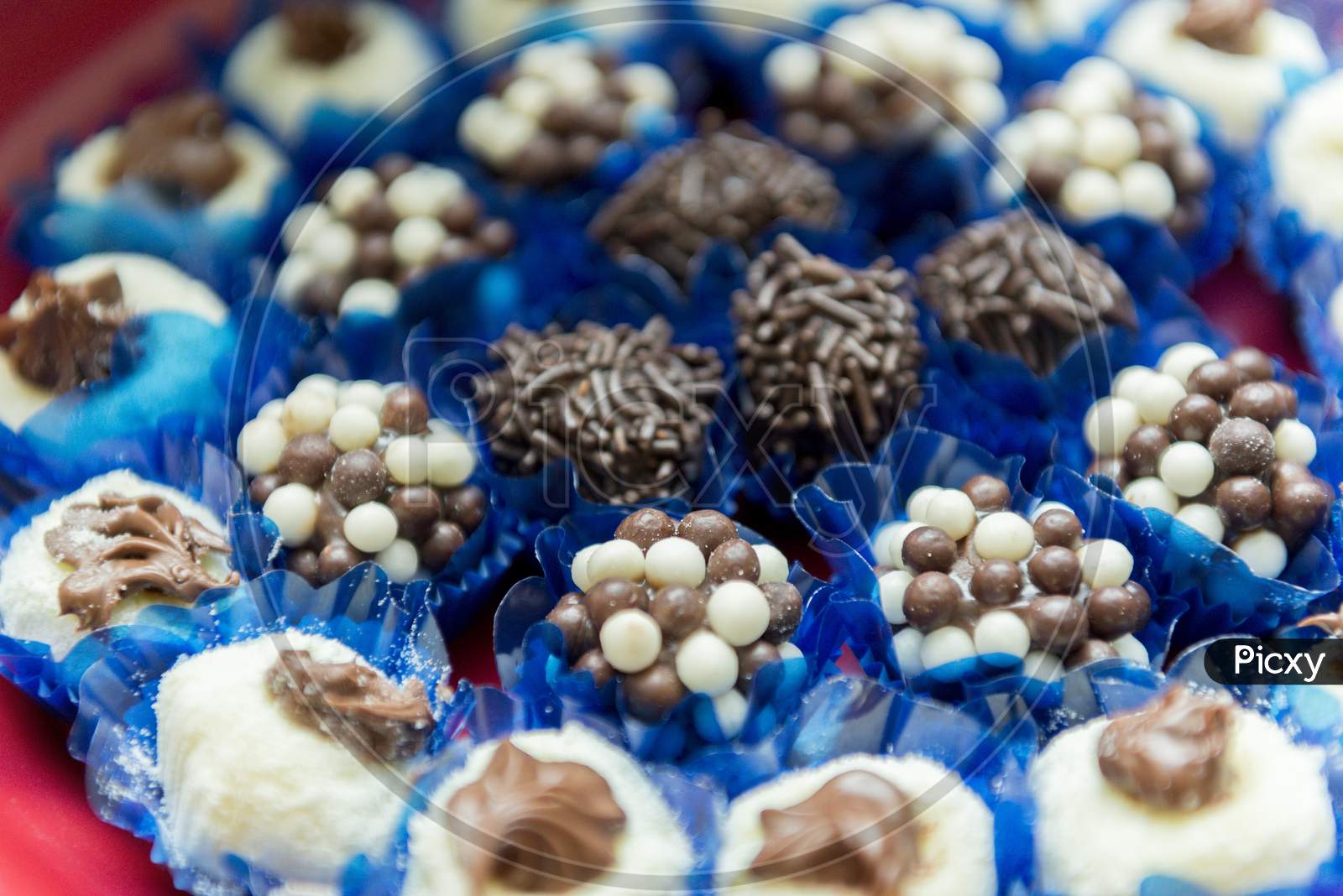 Close Up Of Delicious Candies At Party Reception.