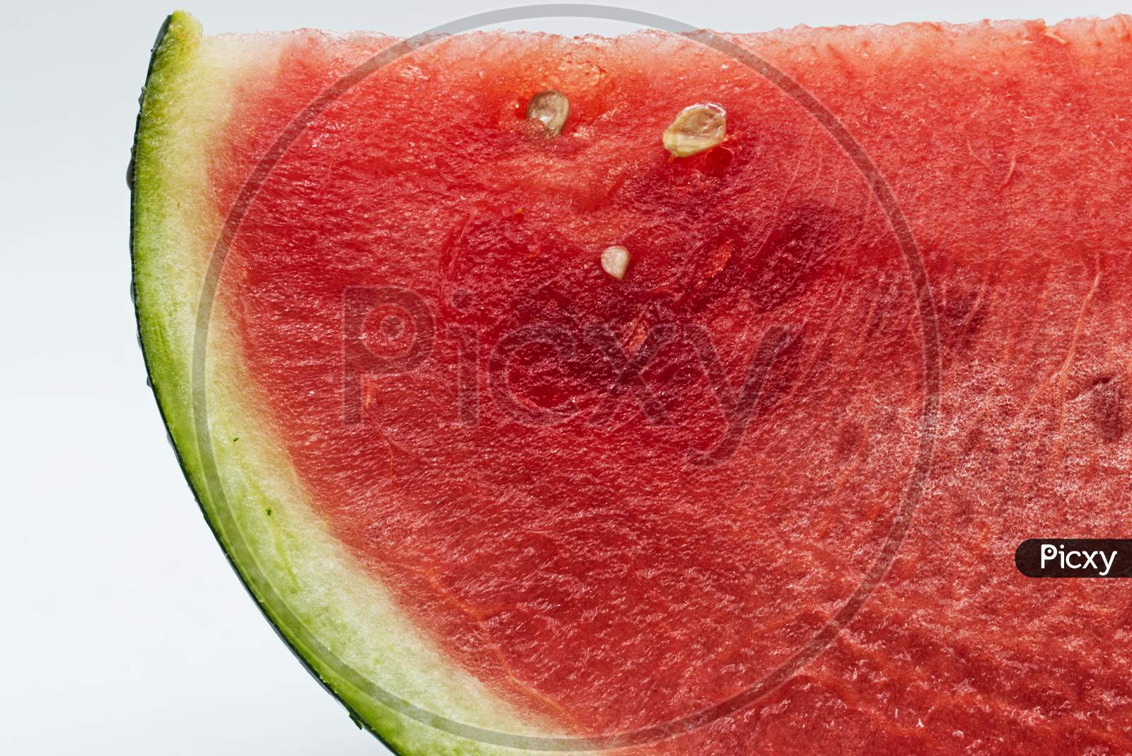 Fresh watermelon slice isolated on white