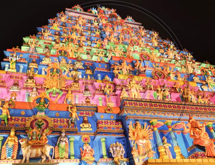 The colorful pandal