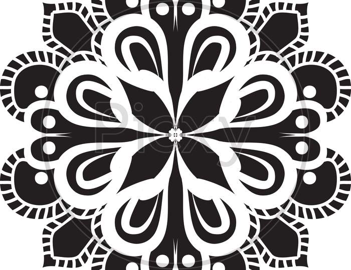 Creative mandala design.Flower