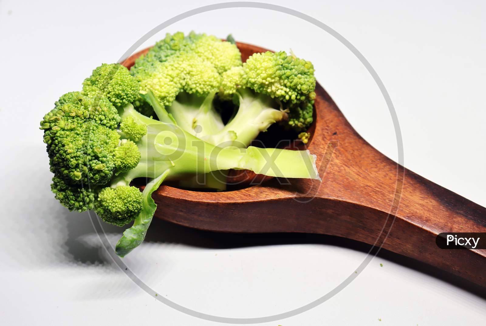 healthy vegetable broccoli on white background