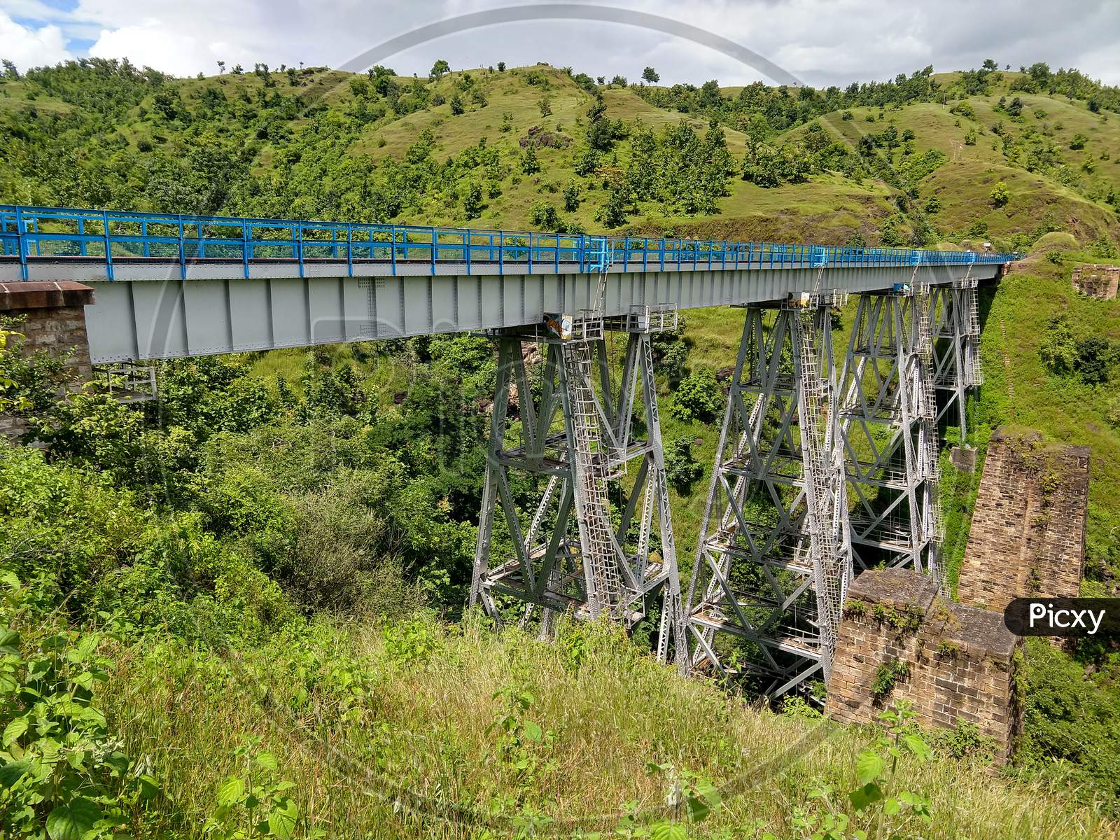 A Railway Bridge Connecting Two Hills- Indore, Madhya Pradesh, India