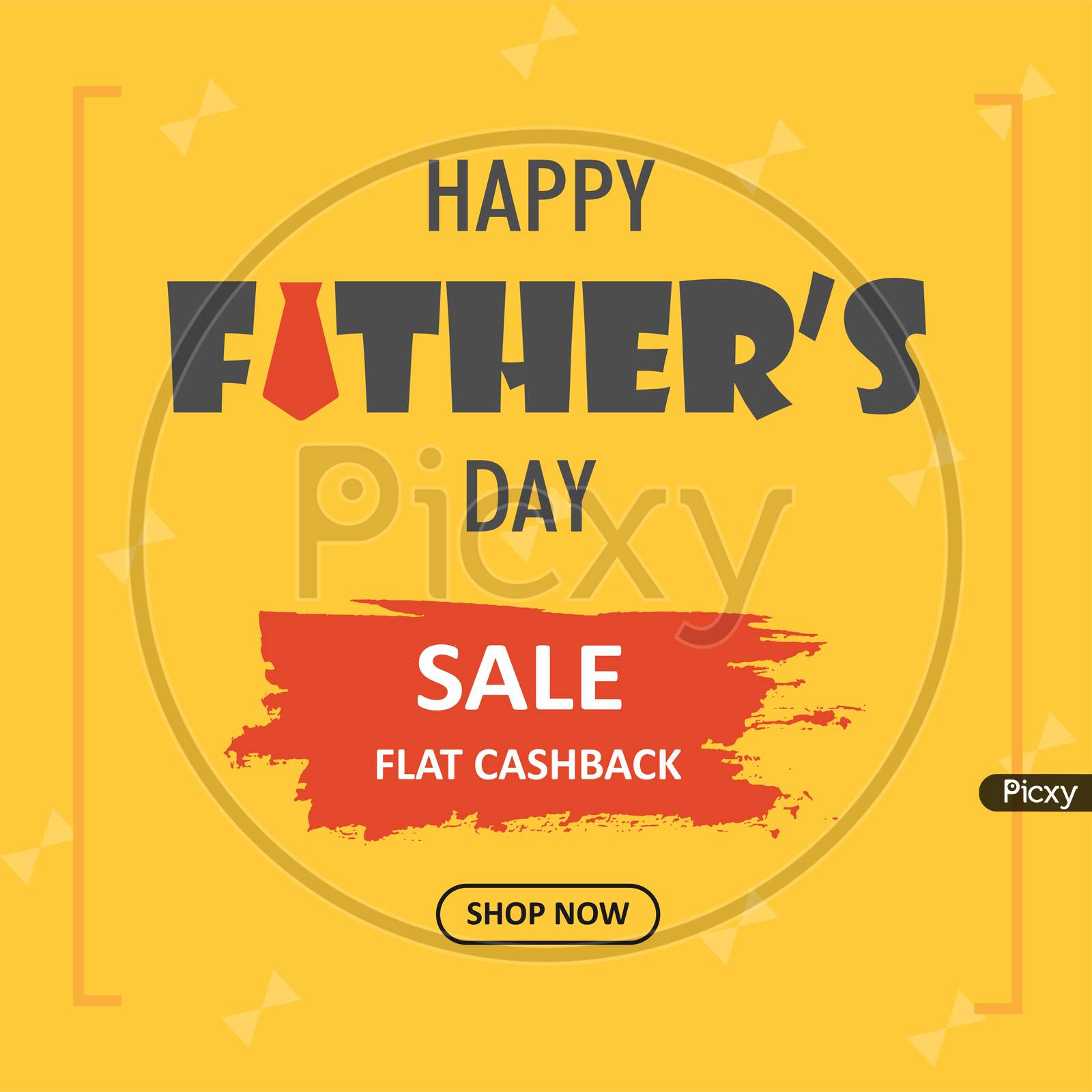 Happy Father'S Day Sale, Discount, Flat Cashback Banner, Vector Illustration