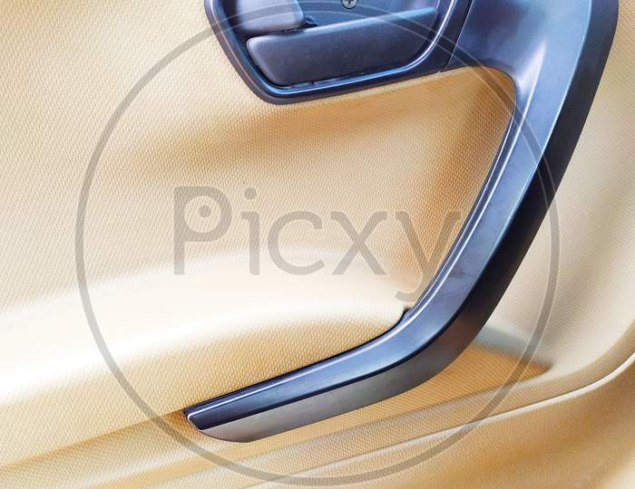 car inner door handle with lock unlock buttons