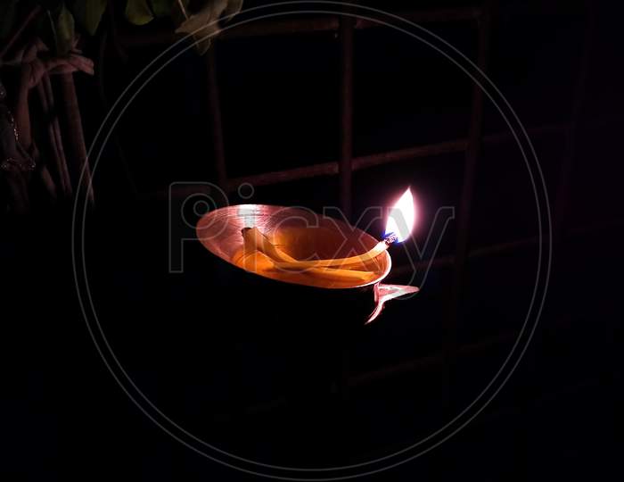 Light A Lamp Under The Holy Basil Tree, Tulsi Tree, Indian Ritual