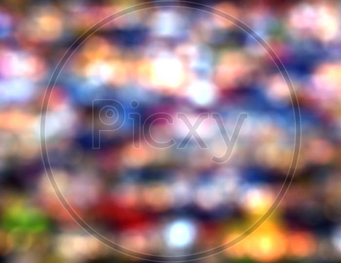 Blur Abstract Bokeh Background Element For Overlay, Colorful Defocused Light