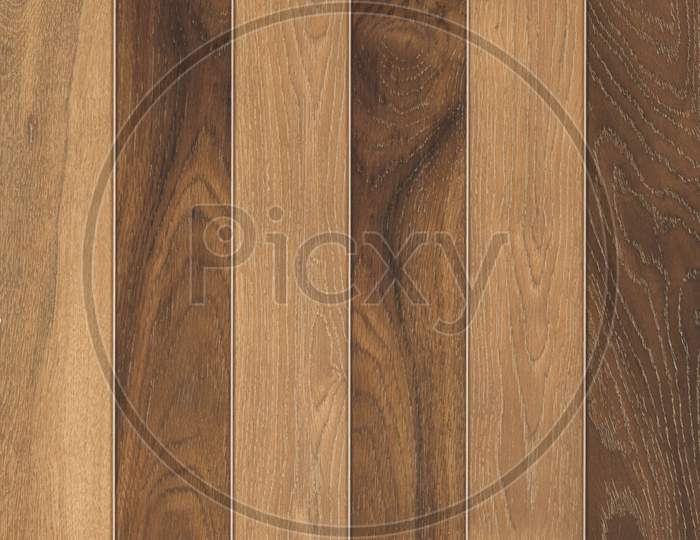Brown And Yellow Wooden Plank Wall And Floor Texture Background.
