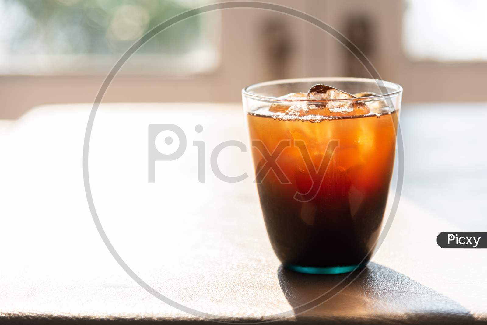 Cola In Glass. Drinks And Beverage Concept. Food And Container Theme.