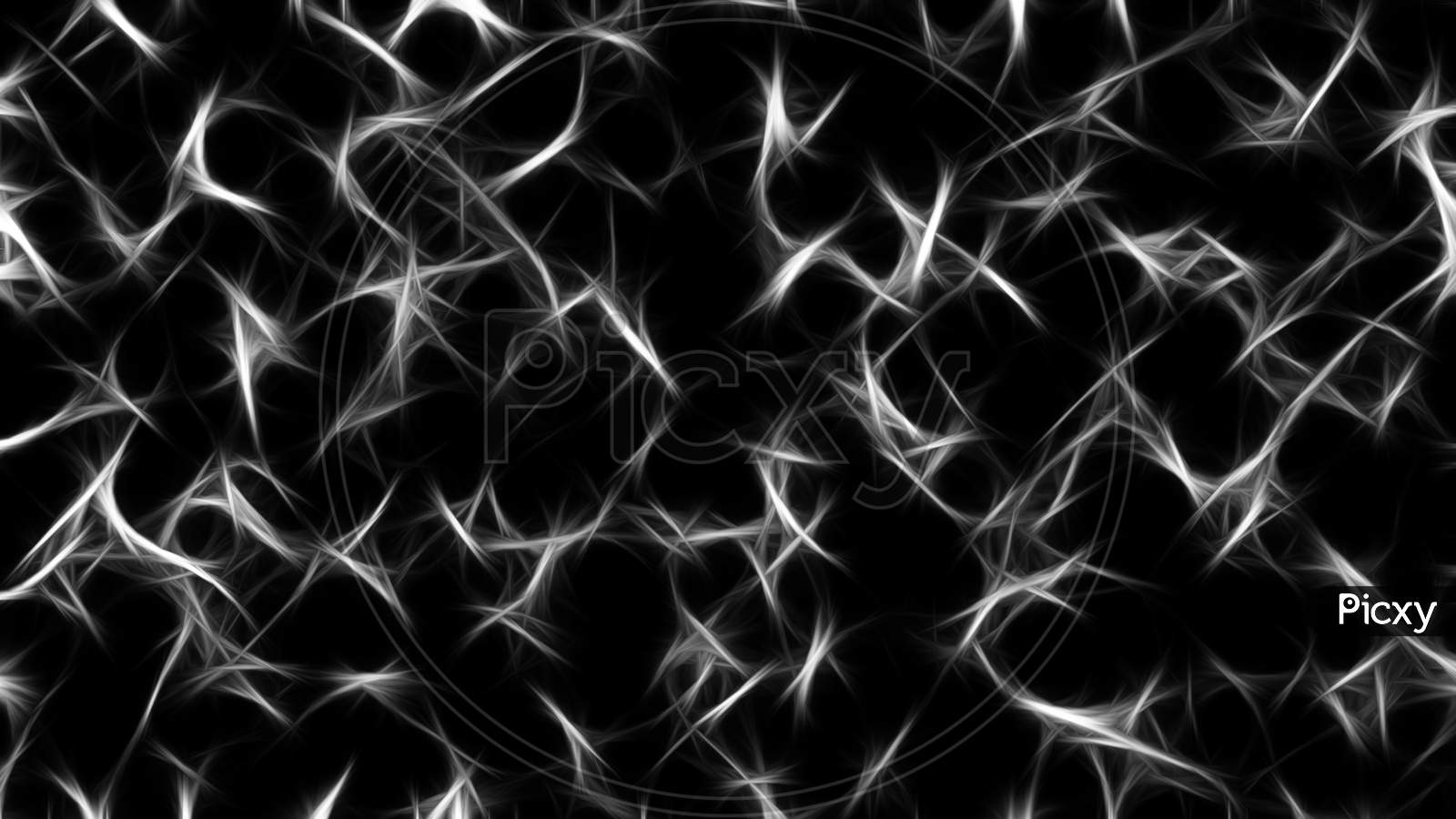 White Fur Blowing In The Air. White Feather On Isolated Black Background. Modern Art Concept.