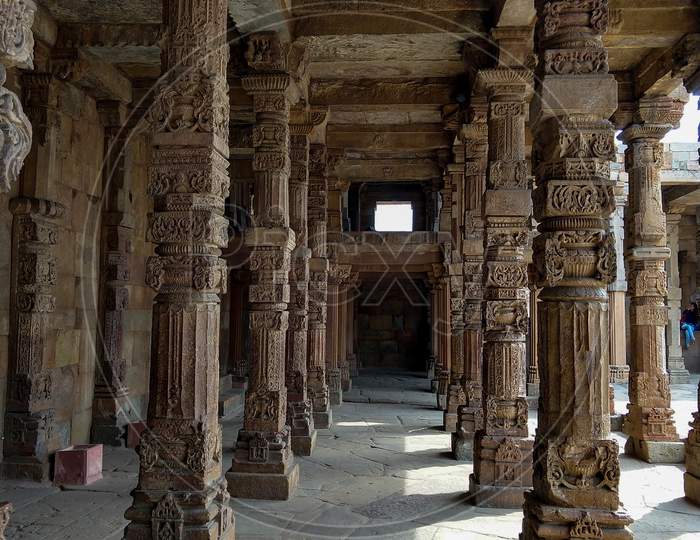 Inside Of Qutub Minar Complex, Corridor Area - Delhi, India