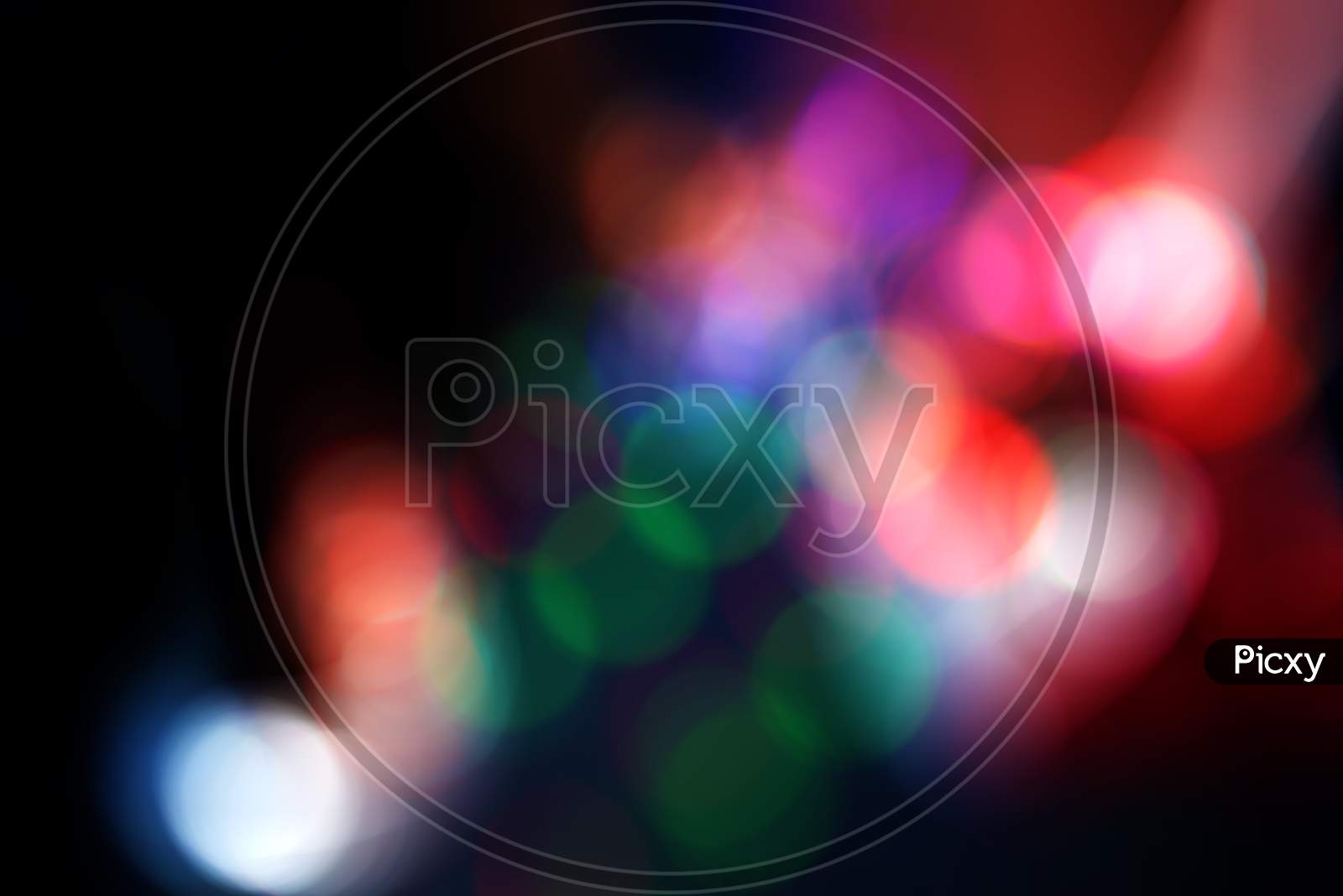 Blur Abstract Bokeh Background For Overlay, Colorful Defocused Light