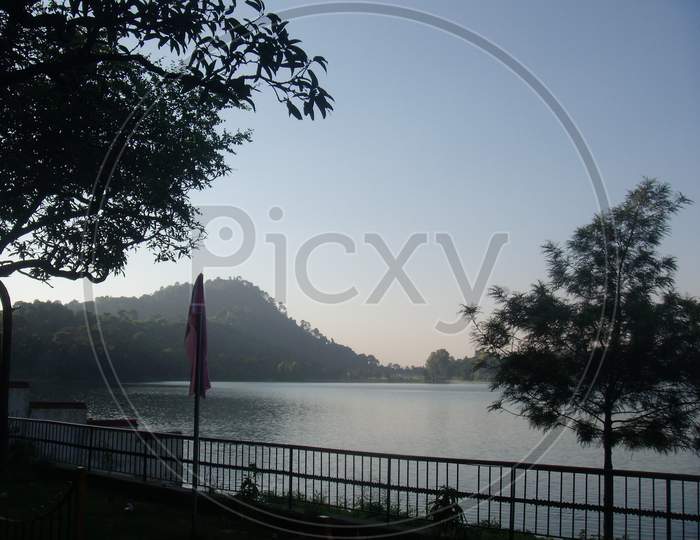 a view of Mansar lake