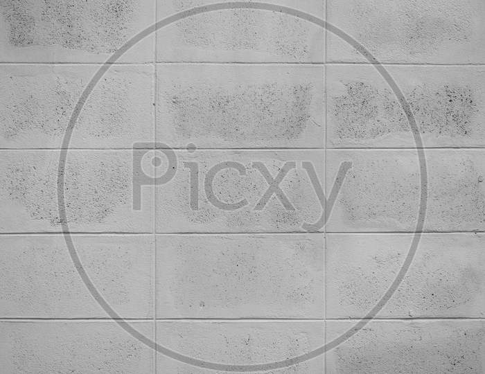 Concrete Brick Background. Architecture And Structure Concept. Material And Texture Theme. Outdoors Construction