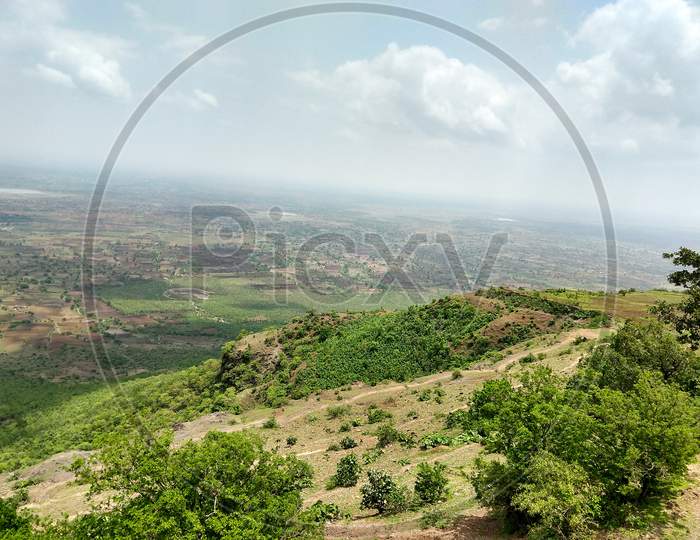 Landscape View From The Top Of A Hill In Central India