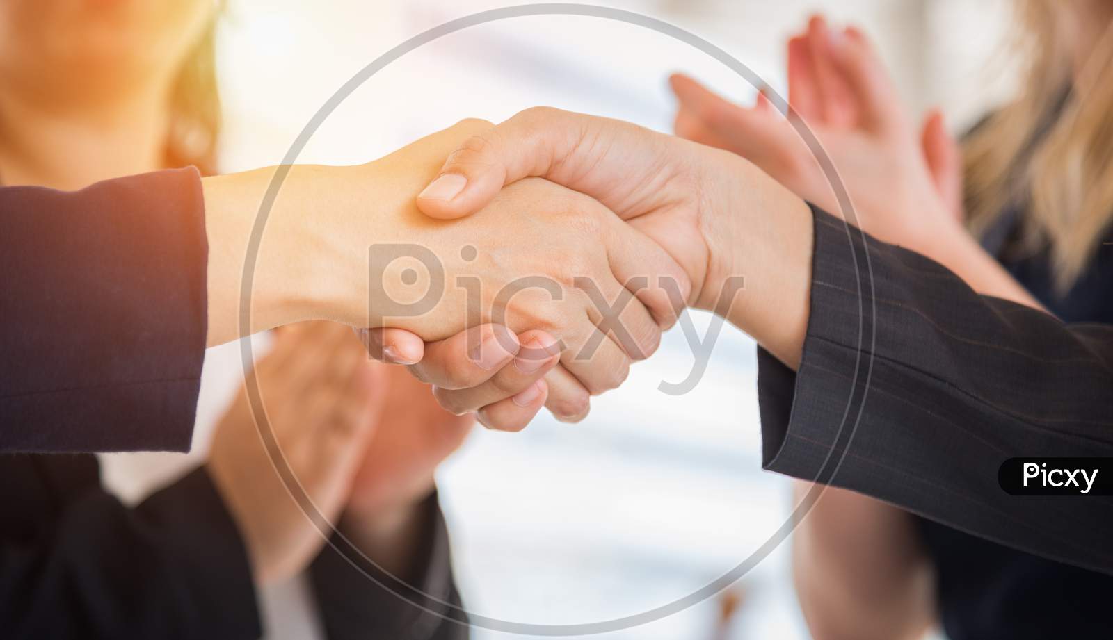 Shake hands handshake togetherness agreement.