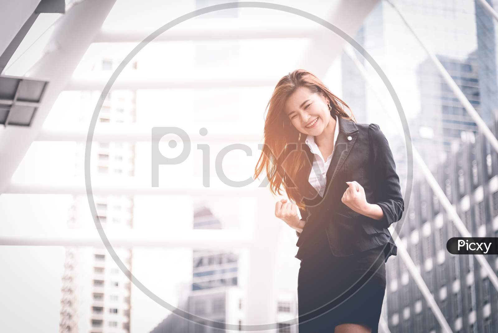 Young Businessman Happy, Business Concept, Happiness Concept, Beauty Concept, Copy Space