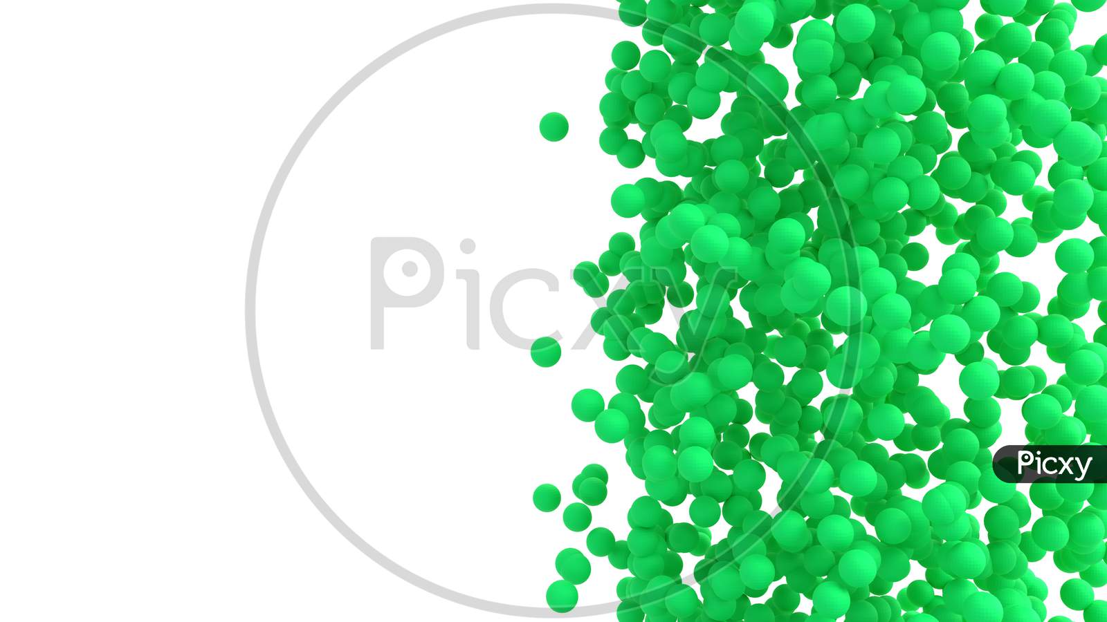 Green Balloons Floating On White Isolated Background. Decoration And Celebration Party Concept. Saint Patrick'S Day And Funny Event Theme. 3D Illustration