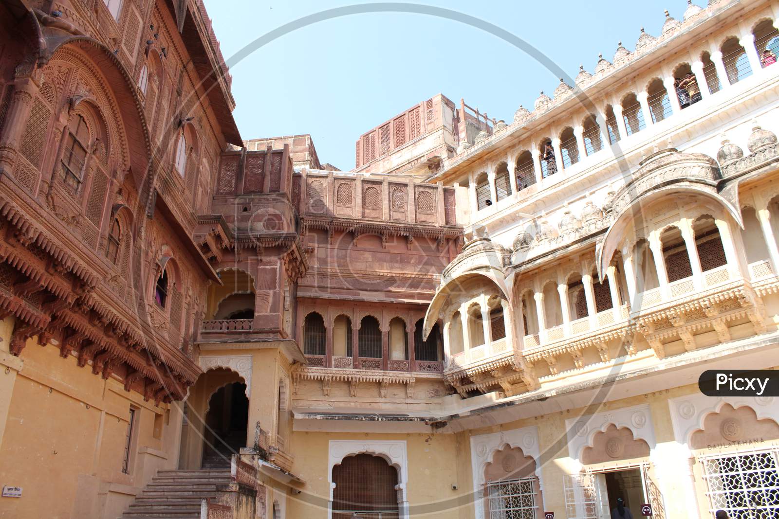 view of a portion of the famous Mehrangarh Fort in Jodhpur