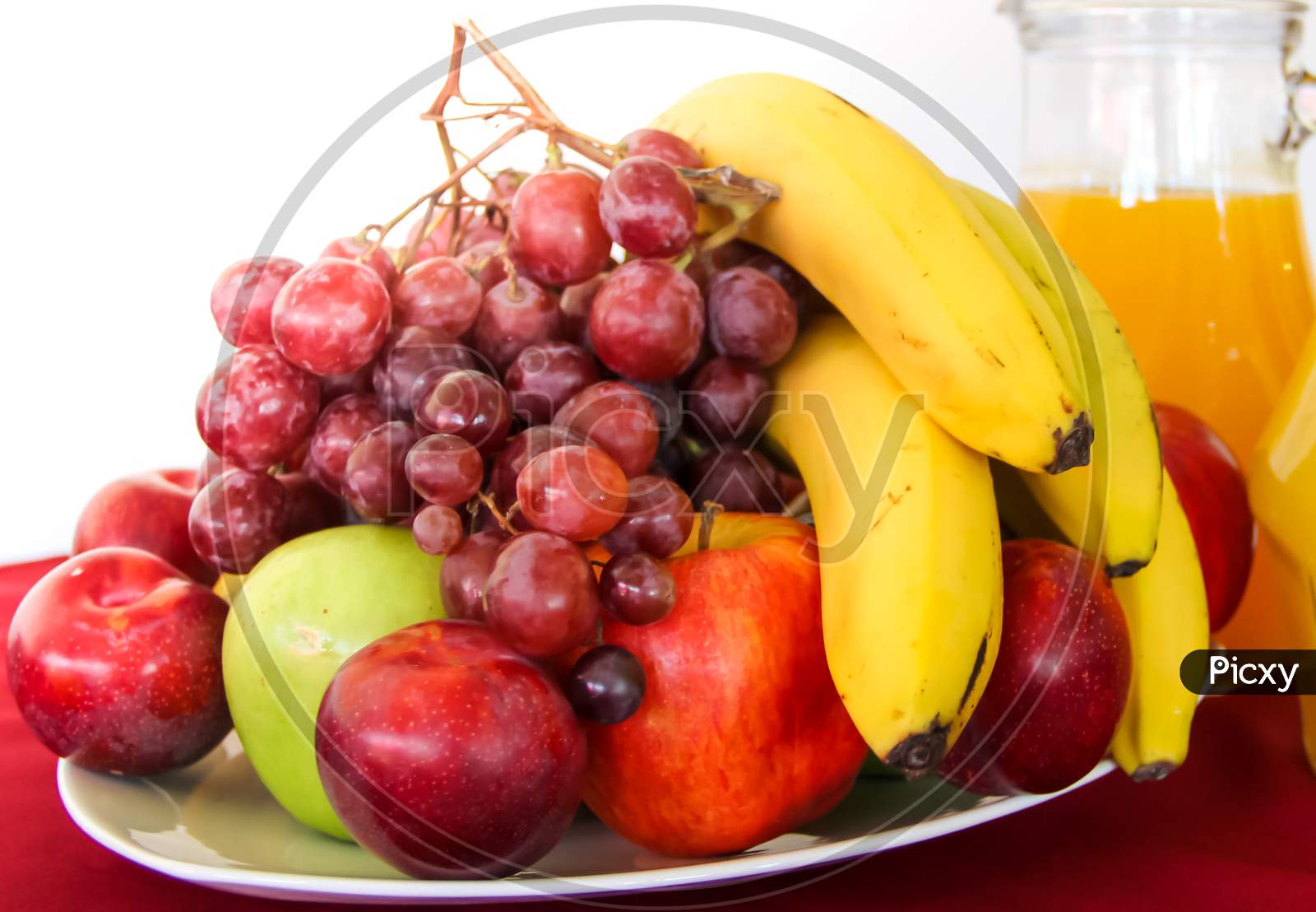 Variety Of Fresh Fruits Served On A Plate