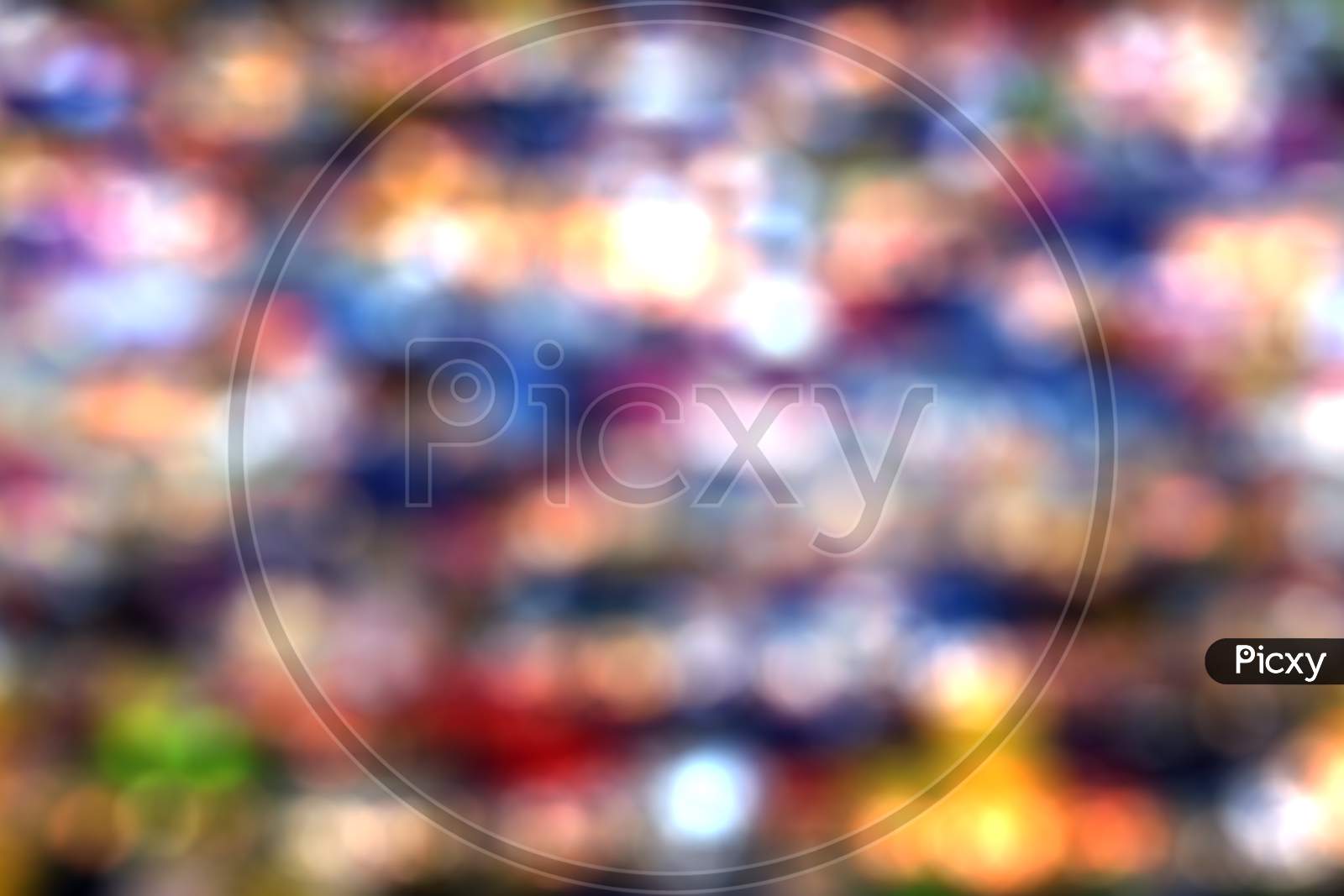 Blur Abstract Bokeh Background Element For Overlay, Colorful Defocused Light