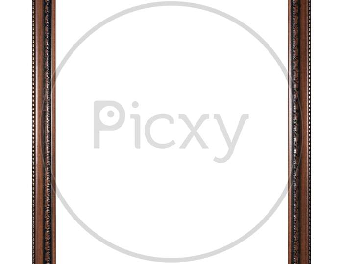 Brown Ancient Vintage Frame Isolated On White Background