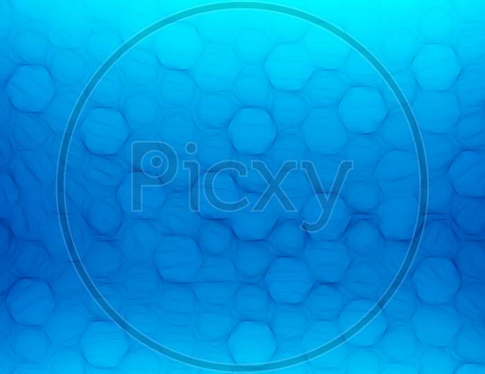 Blue Honeycomb Abstract Background. Wallpaper And Texture Concept. Minimalism Theme