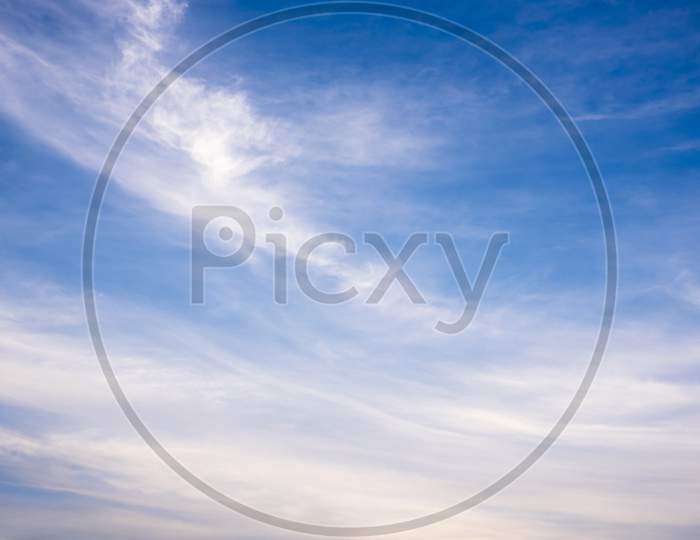 Blue Sky With Cloud In Nature, Cloudy, Holiday Concept, Travel Concept