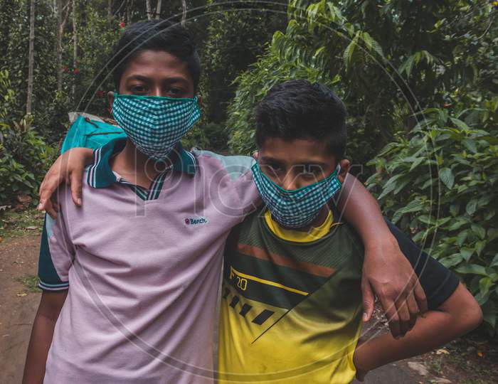 boys with mask